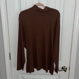 Brown plus size turtleneck